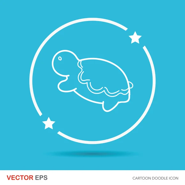 Kaplumbağa vektör çizim doodle — Stok Vektör