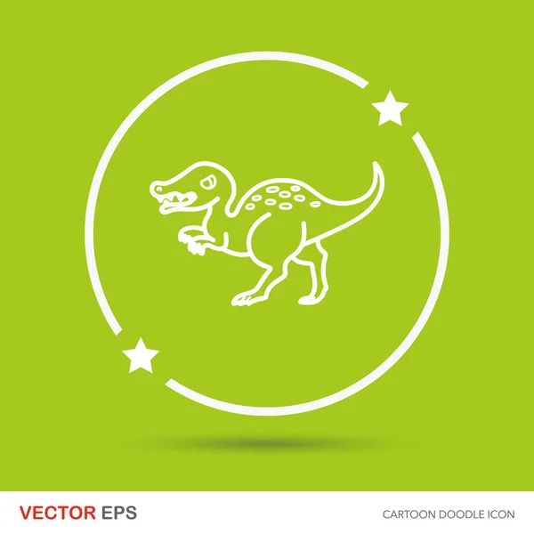 Illustrazione vettoriale doodle dinosauro — Vettoriale Stock