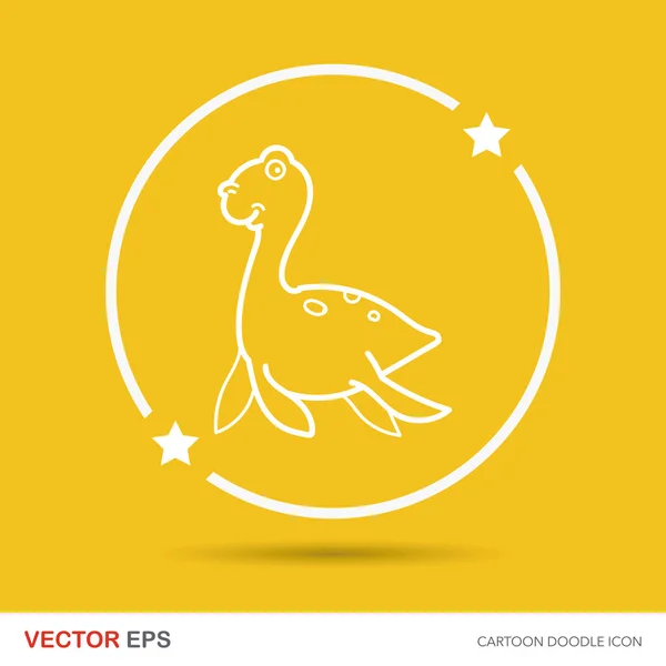 Dinosaurier Doodle Vektor Illustration — Stockvektor