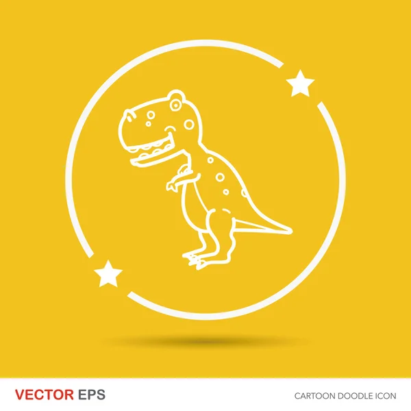 Dinosaurio doodle vector ilustración — Archivo Imágenes Vectoriales