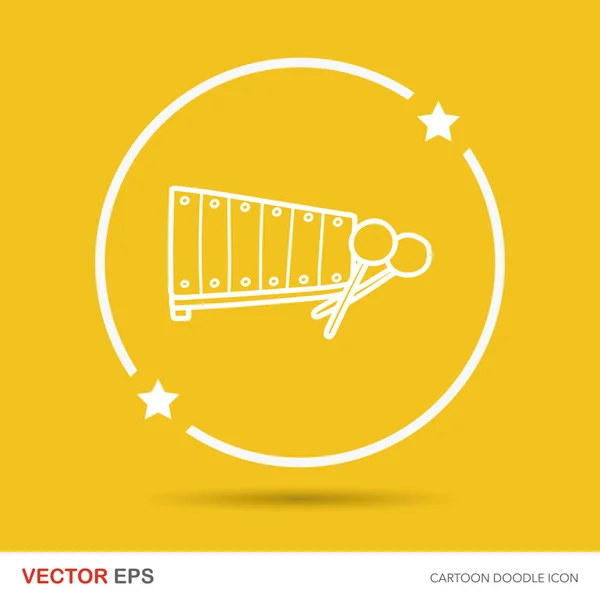 Toy piano doodle vector illustration — Stock Vector