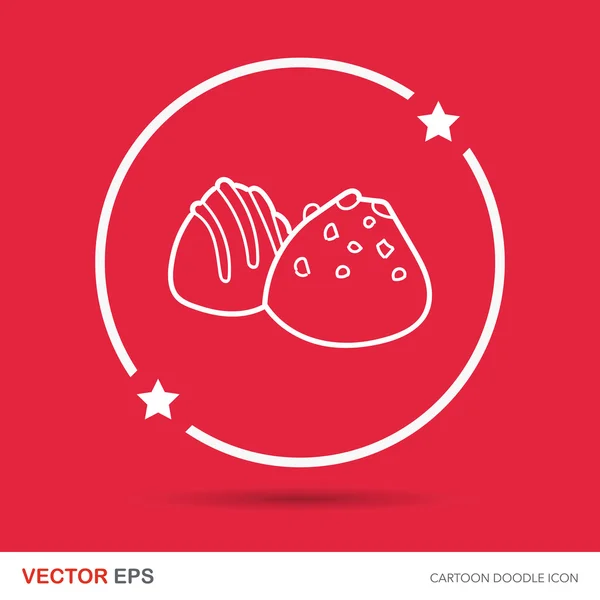Chocolate doodle vector ilustración — Vector de stock