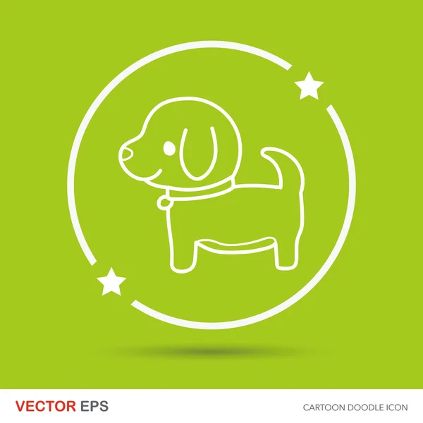 Perro garabato vector ilustración — Vector de stock