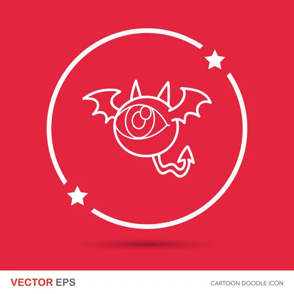 Bat doodle vector illustration — Stock Vector