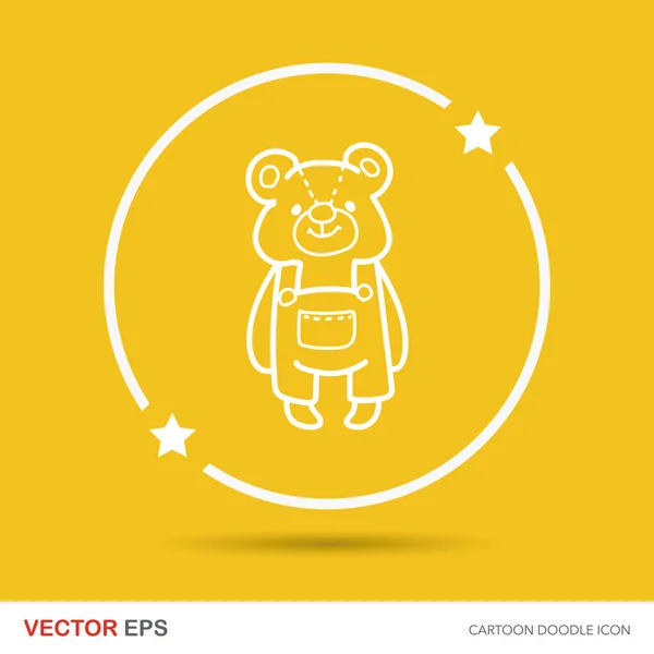 Bebê urso doodle vetor ilustração —  Vetores de Stock