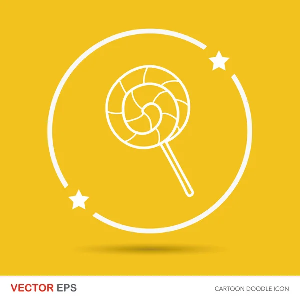 Caramelo doodle vector ilustración — Vector de stock
