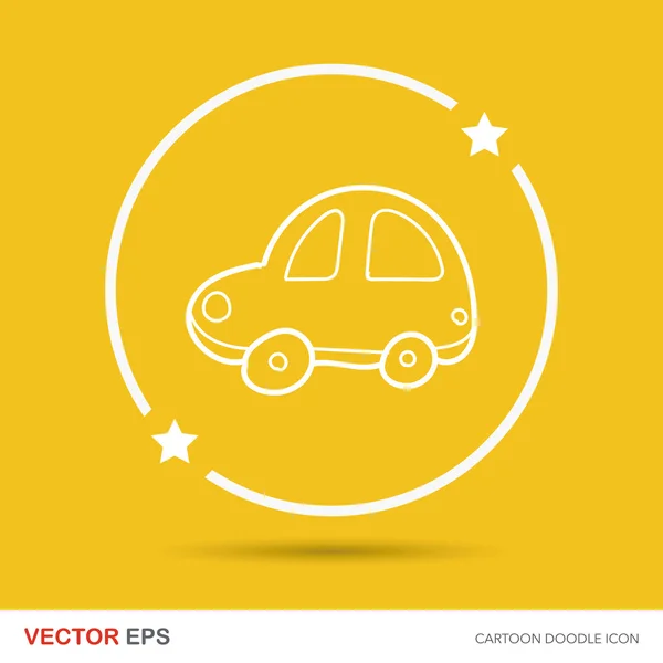 Juguete coche doodle vector ilustración — Vector de stock