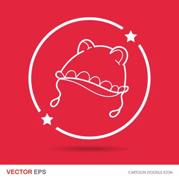 Bebé sombrero garabato vector ilustración — Vector de stock