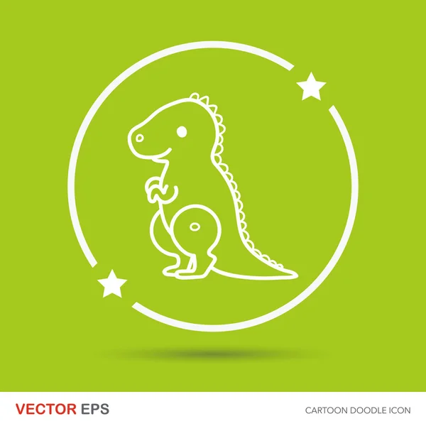 Dinosaurier Doodle Vektor Illustration — Stockvektor