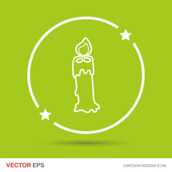 Vela doodle vector ilustración — Vector de stock
