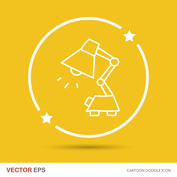 Lampe Doodle Vektor Illustration — Stockvektor