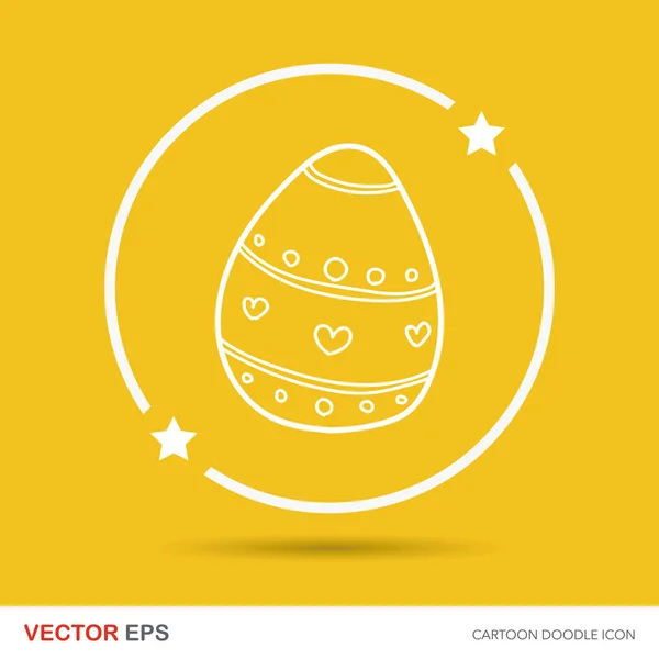 Easter ovo doodle vetor ilustração —  Vetores de Stock