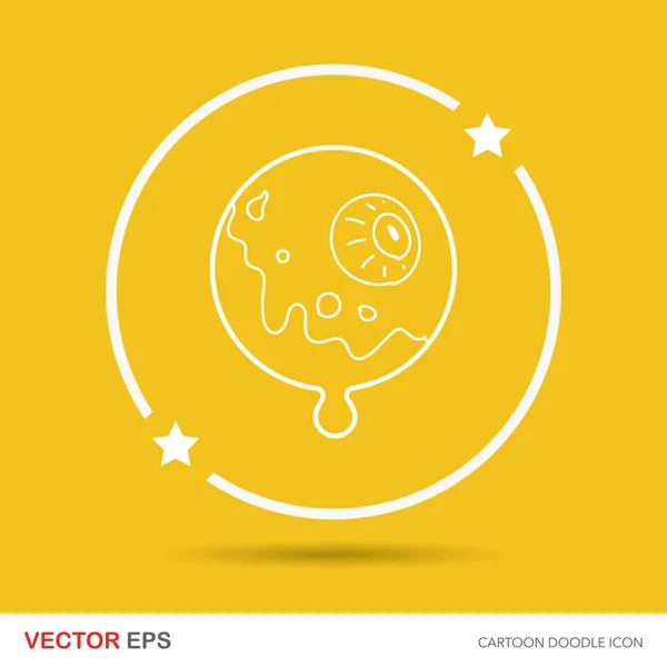 Eyeball doodle vector illustration — Stock Vector