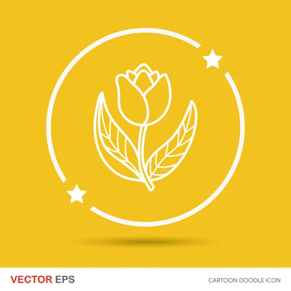 Flower doodle vector illustration — Stock Vector