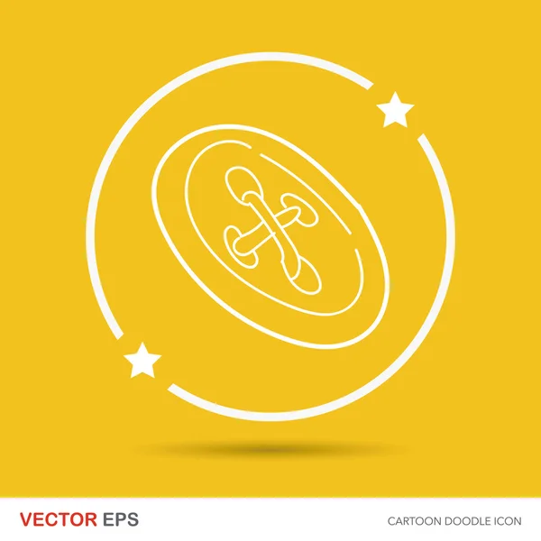 Botones doodle vector ilustración — Vector de stock