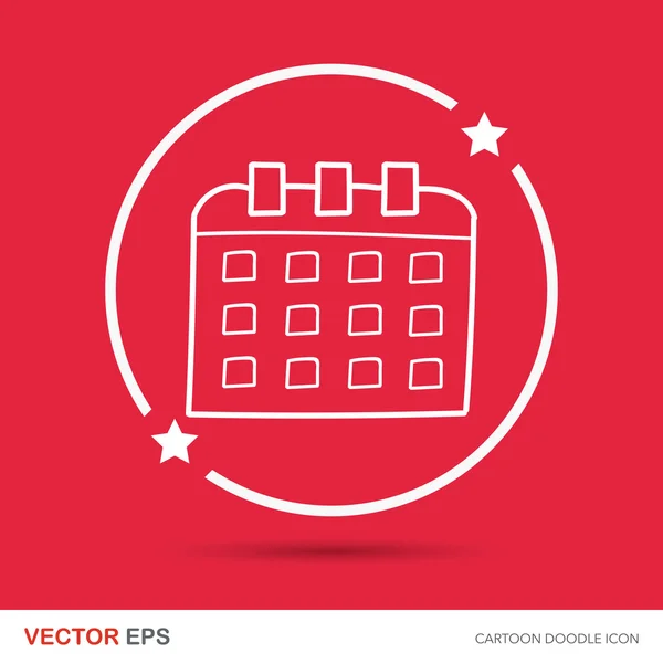 Calendario doodle vector ilustración — Archivo Imágenes Vectoriales