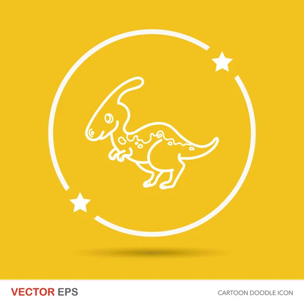 Illustrazione vettoriale doodle dinosauro — Vettoriale Stock