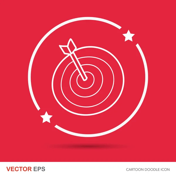 Tiro con arco doodle vector ilustración — Vector de stock