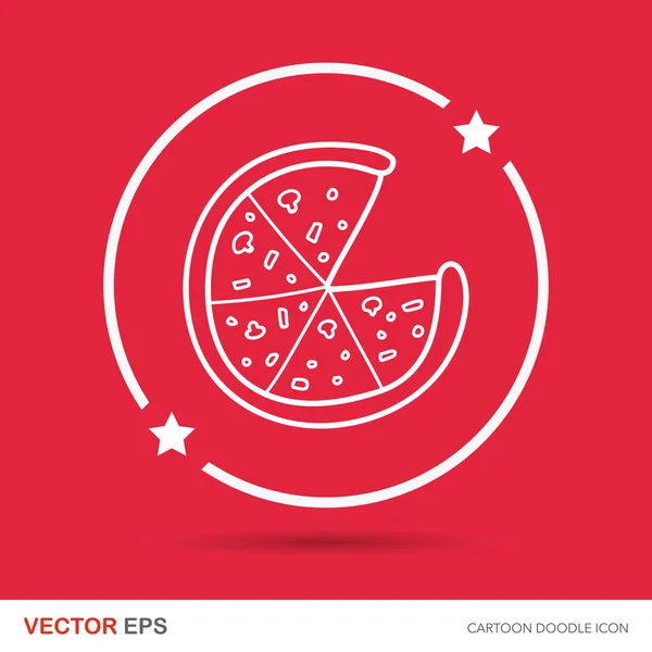 Illustration zum Pizza-Doodle-Vektor — Stockvektor