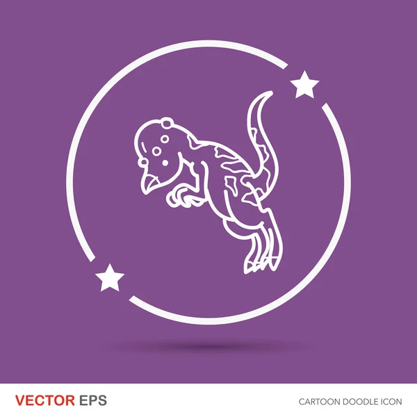 Dinosaurio doodle vector ilustración — Vector de stock