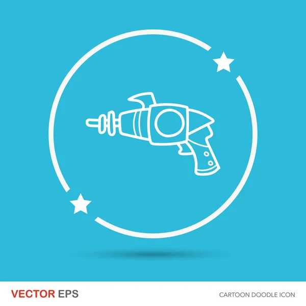 Jouet pistolet doodle vecteur illustration — Image vectorielle