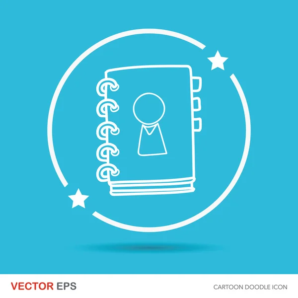 Contacto doodle vector ilustración — Vector de stock