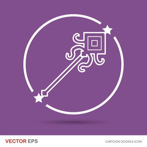 Arma doodle vector ilustración — Vector de stock