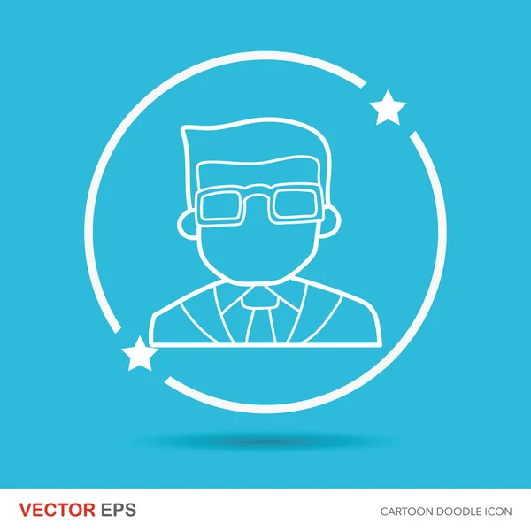 Empresario doodle vector ilustración — Vector de stock