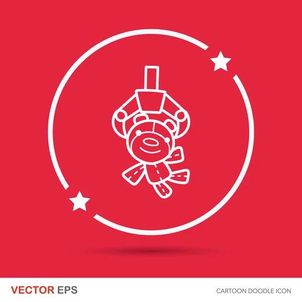 Garra juego doodle vector ilustración — Vector de stock