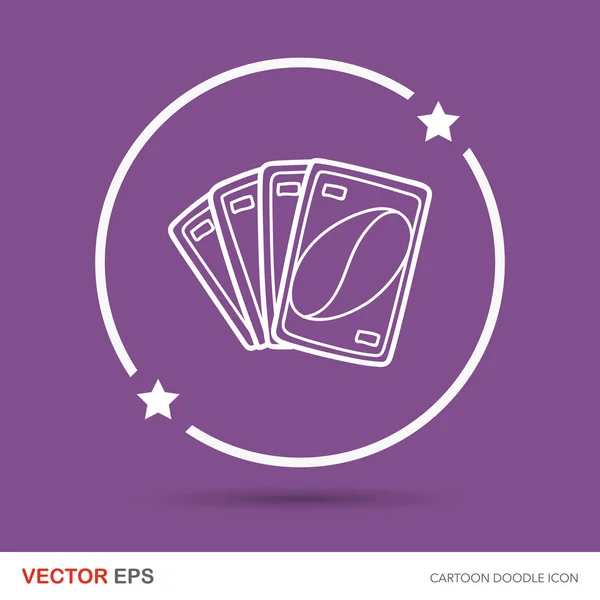 Play-card doodle vector ilustración — Vector de stock