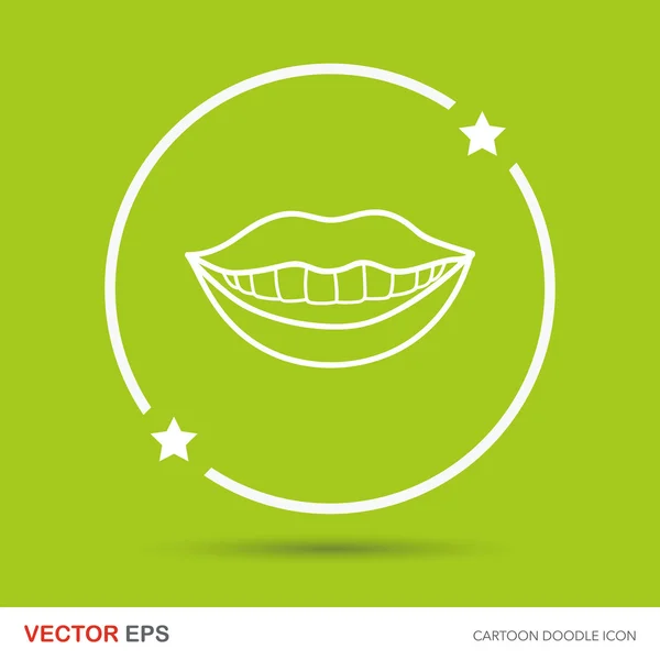Labios garabato vector ilustración — Vector de stock