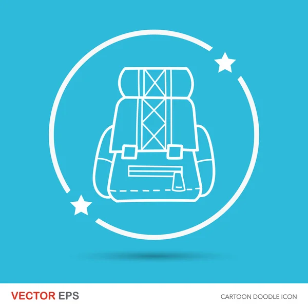 Rucksack Doodle Vektor Illustration — Stockvektor