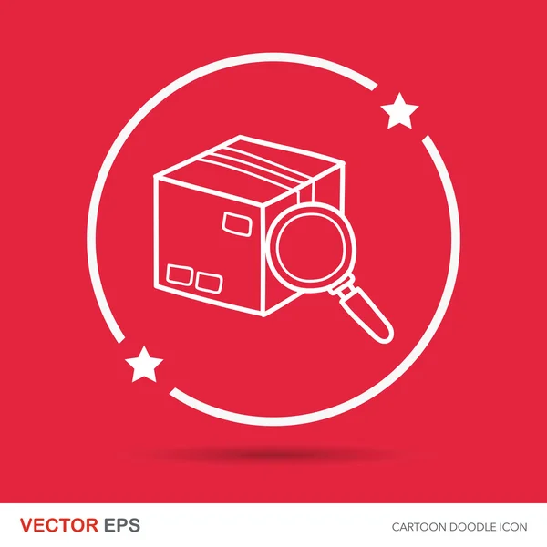 Goods box doodle vector illustration — Stock Vector