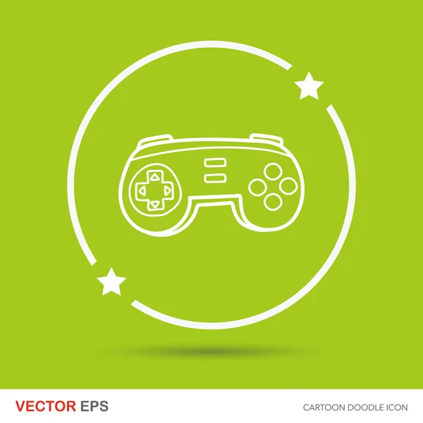 Game Controller Doodle Vektor Illustration — Stockvektor