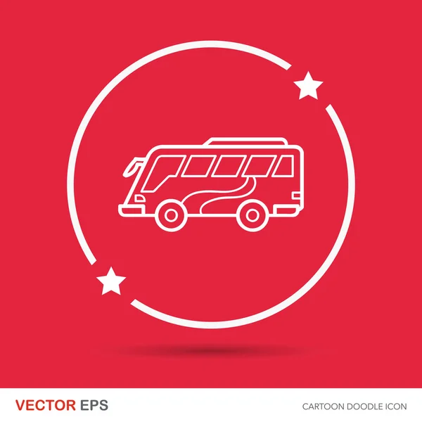 Bus doodle vector illustration — Stock Vector