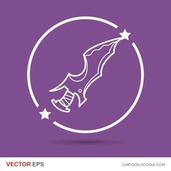 Arma doodle vector ilustración — Vector de stock