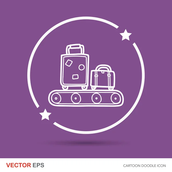 Kofferdoodle-Vektor-Illustration — Stockvektor