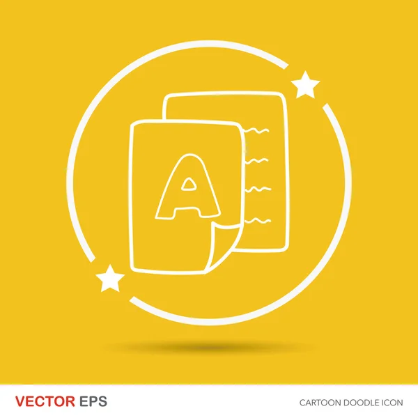 Papel de exame doodle vector illustration — Vetor de Stock