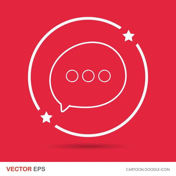 Mensaje doodle vector ilustración — Vector de stock