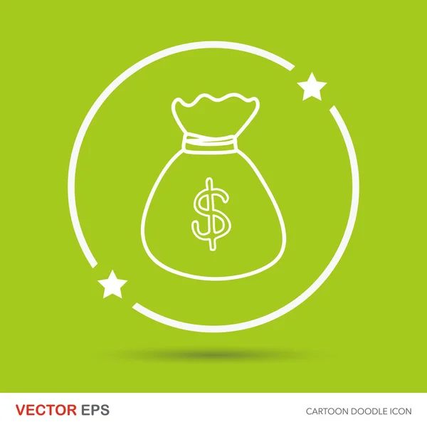 Money doodle vector illustration — Stock Vector