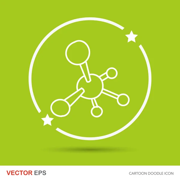 Molecular modeling doodle vector illustration — Stock Vector