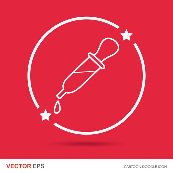 Medical drip doodle vector illustration — Stock Vector