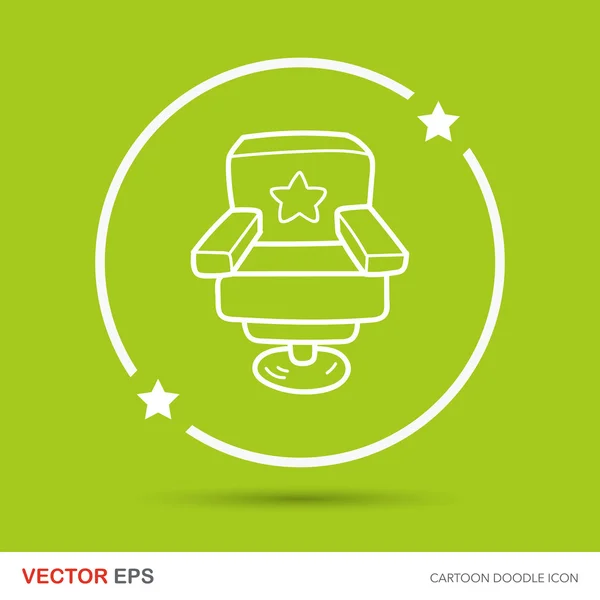 Sofá doodle vector ilustración — Vector de stock