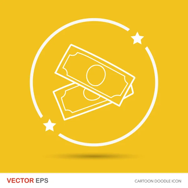 Money doodle vector illustration — Stock Vector