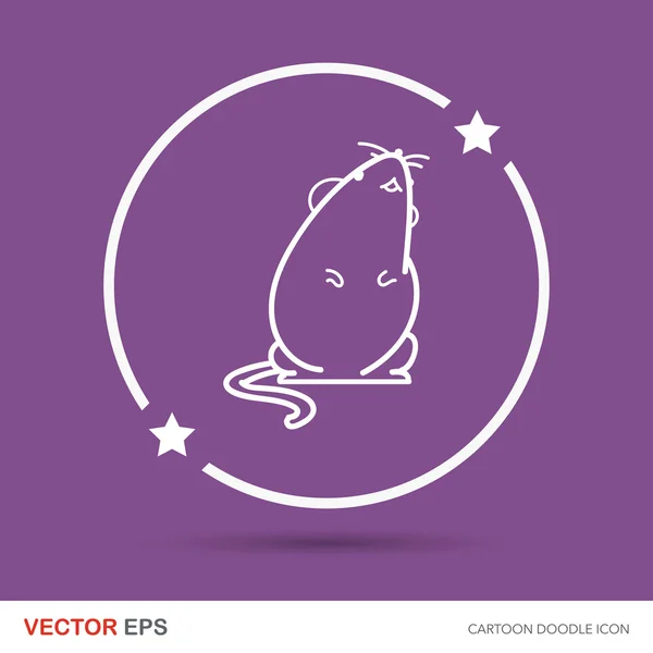 Ilustração vetorial doodle mouse —  Vetores de Stock