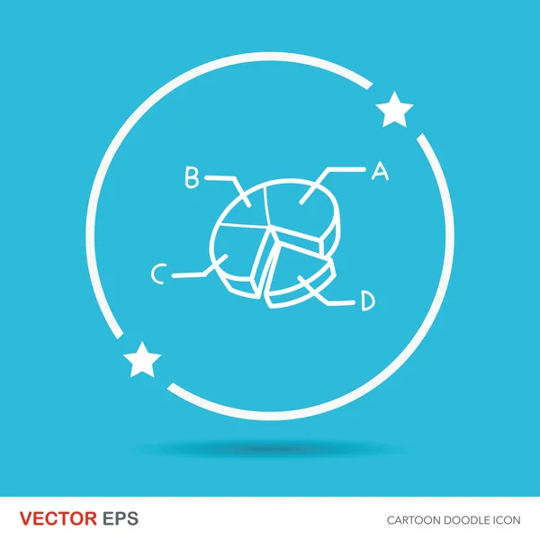 Gráfico de oficina doodle vector ilustración — Vector de stock