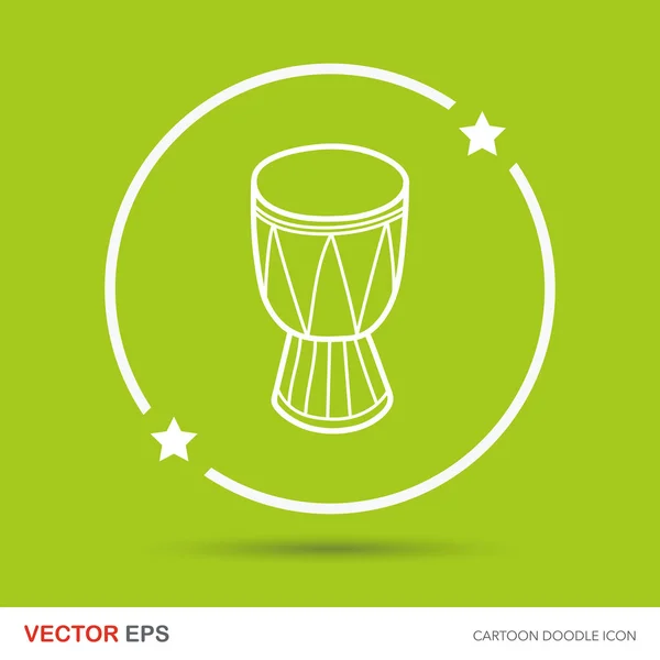 Illustration vectorielle de doodle tambour instrument de musique — Image vectorielle