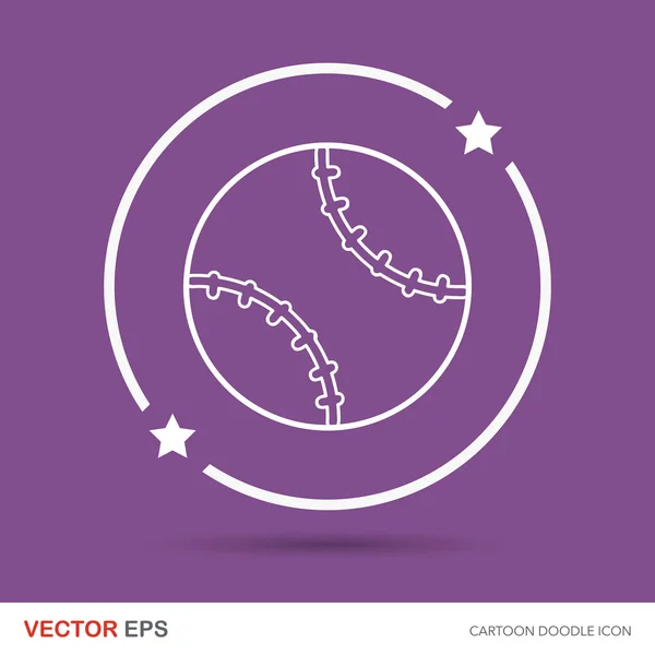 Bola doodle vector ilustración — Vector de stock