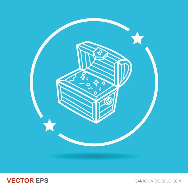 Treasure doodle vector illustration — Stock Vector