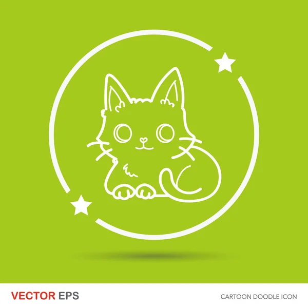 Doodle Cat Ilustração vetorial —  Vetores de Stock